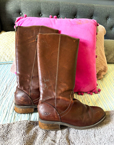 Ugg women brown leather - women’s,